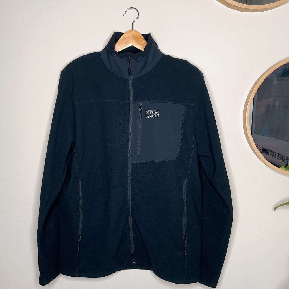 MOUNTAIN HARDWARE Toasty Twill Fleece Jacket BLACK